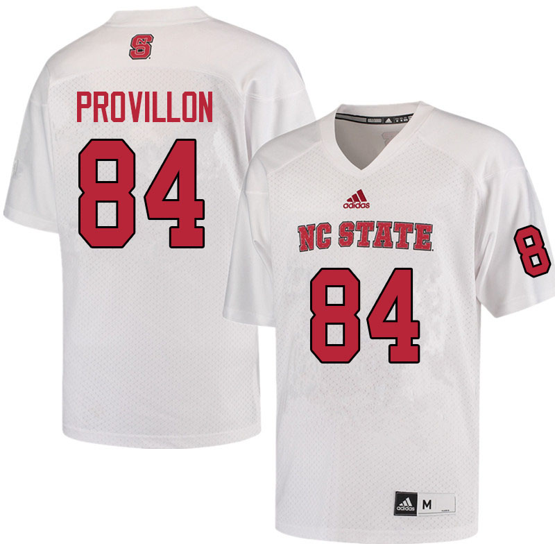 Men #84 Jasiah Provillon NC State Wolfpack College Football Jerseys Sale-White